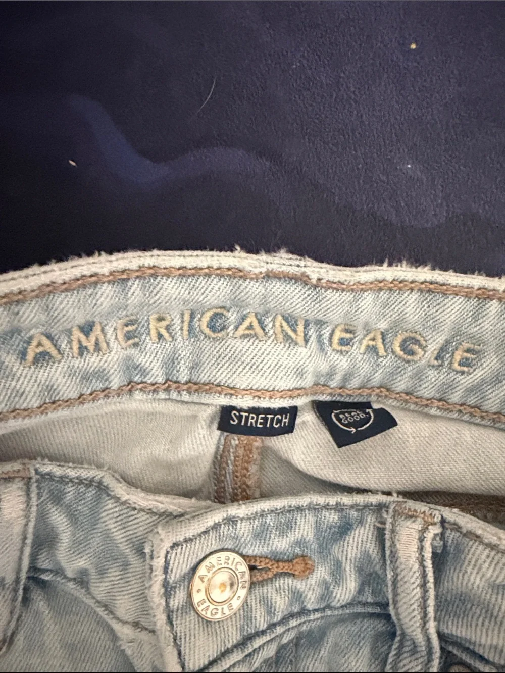 American Eagle Outfitters Light Blue Wide-Leg Jeans